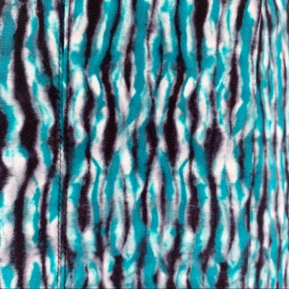 Proenza Schouler Teal Black Sleeveless Silk Print Wrap Mini Dress - Picture 11 of 14